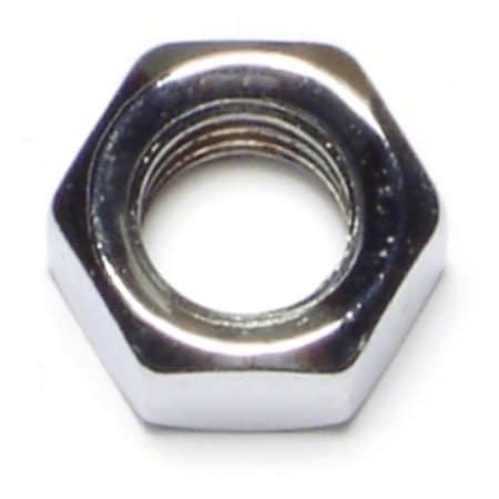 Midwest Fastener Hex Nut, 7/16"-14, Steel, Grade 5, Chrome Plated, 10 PK 74285